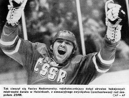 Autor: CAF - AP
Opis: Vaclav Nedomansky - Mistrzostwa wiata w hokeju - Helsinki